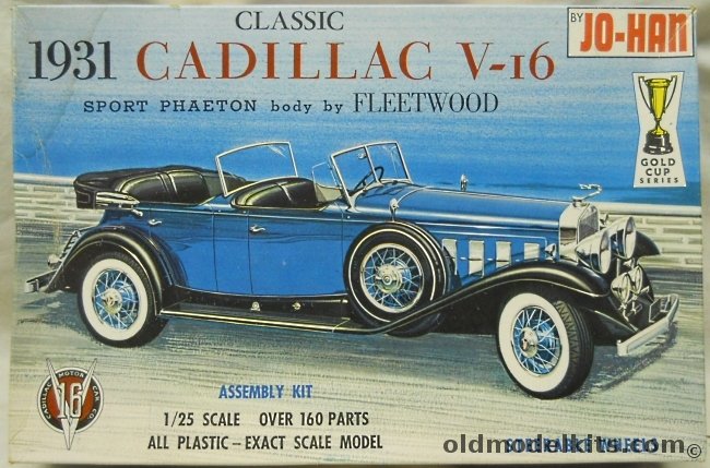 Jo-Han 1/25 1931 Cadillac V-16 Sport Phaeton Fleetwood Body, GC-131-200 plastic model kit